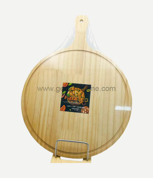 Baki pizza bundar dengan pegangan